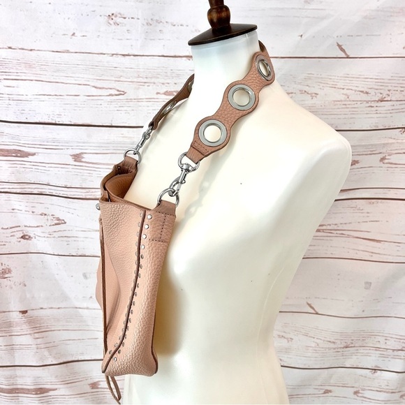 Rebecca Minkoff Convertible Darren Nude Blush Leather Shoulder Crossbody Bag - Picture 9 of 11